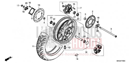 REAR WHEEL CMX500A2N de 2022